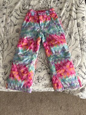 Eddie Bauer Pink Purple Orange Kids Skiing/Snowboarding Pants